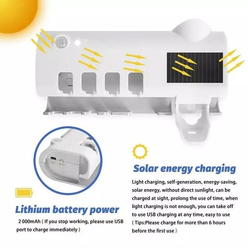 Nástěnná UV sterilizační stanice na zubní kartáčky